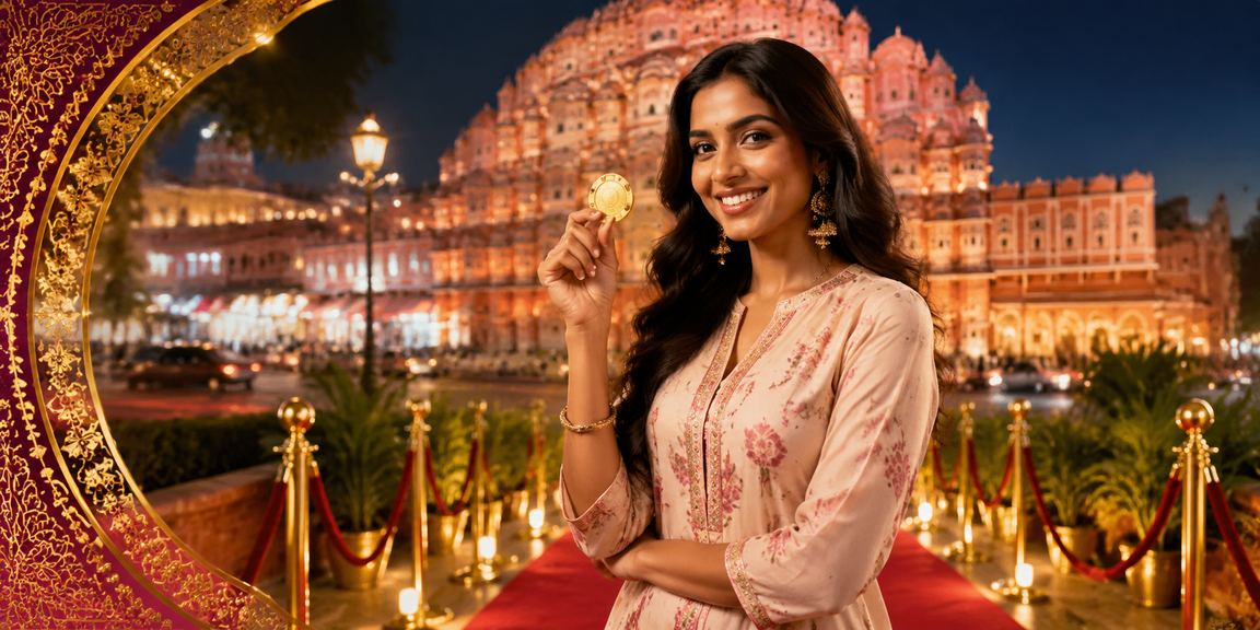 Historic Hawa Mahal with cricket betting ambiance in Jaipur